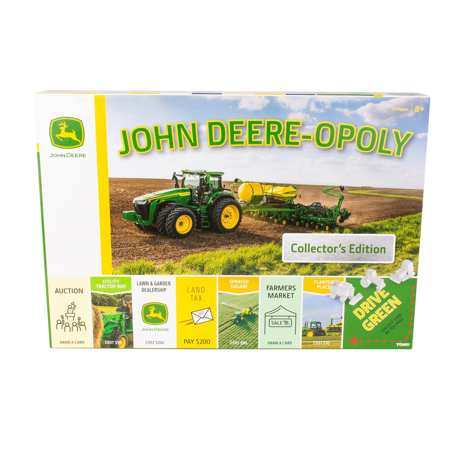 TOMY John Deere-opoly Kids Board Game - Cooperative Farming Games for Kids - Classic Board Games for Family Game Night - Tractor Themed Board Game