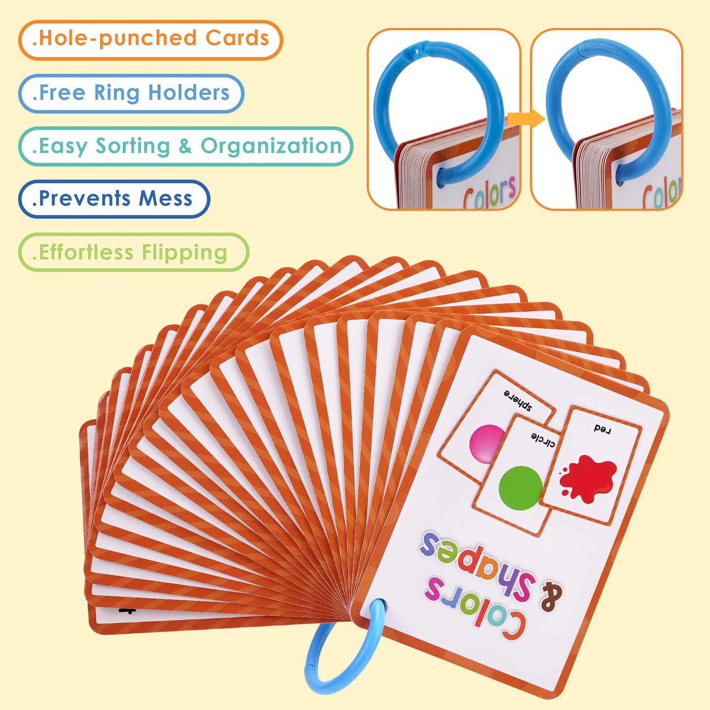 TOCCOOL Recognition Cards for Color Blind/Weak - Durable Visual Aid Educational Flashcards, Special Education/Learning Disabilities Tools for Home