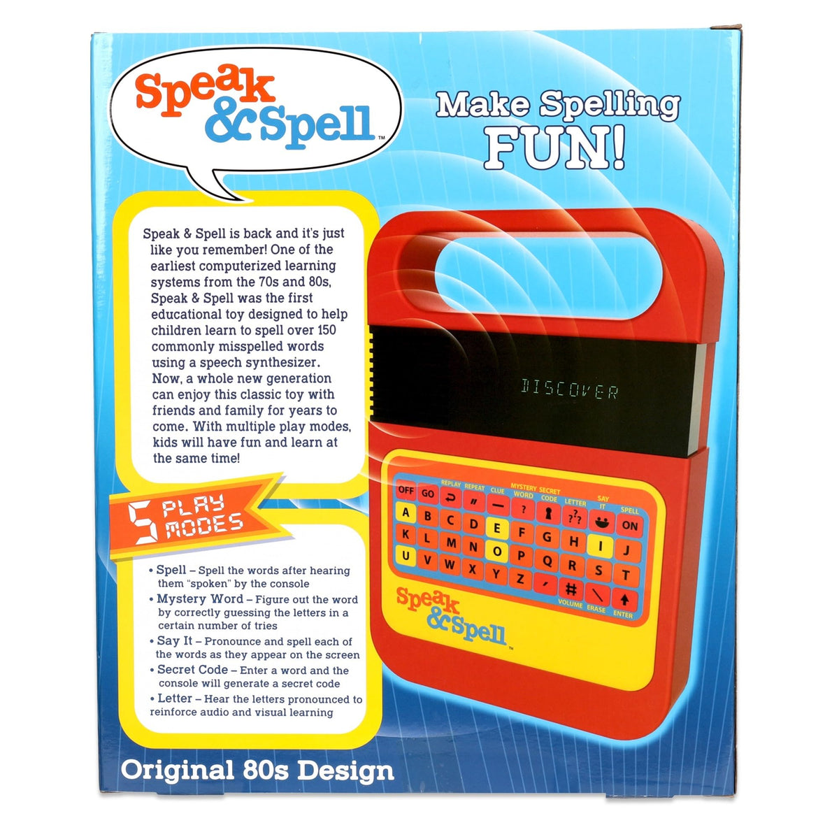 Speak & Spell Electronic Game - Educational Learning Toy, Spelling Games, 80s Retro Handheld Arcade, Autism Toys, Activity for Boys, Girls, Toddler