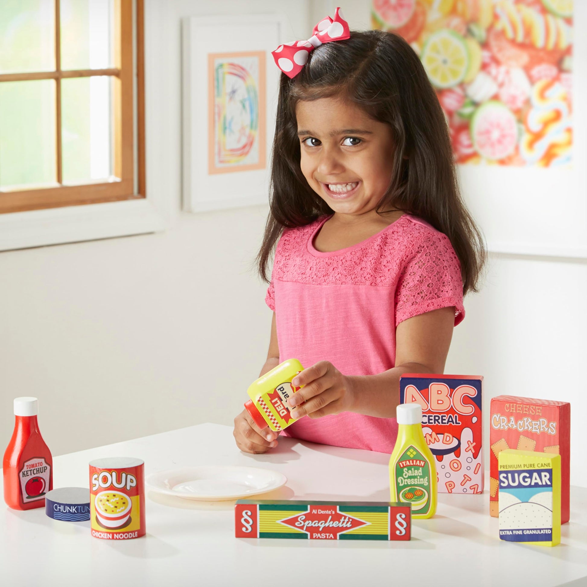 Melissa & Doug Wooden Pantry Products Play Food Set (9 pcs)