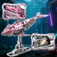 Myth Qholve Mechanical Pink Dolphin Building Blocks Set Hand-Operated Motion, Detailed Gear Design, Display & Play Model Futuristic Ocean Animal Model