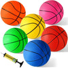 Shindel 5 Inch Mini Basketball, 6 PCS Small Basketballs with Pump