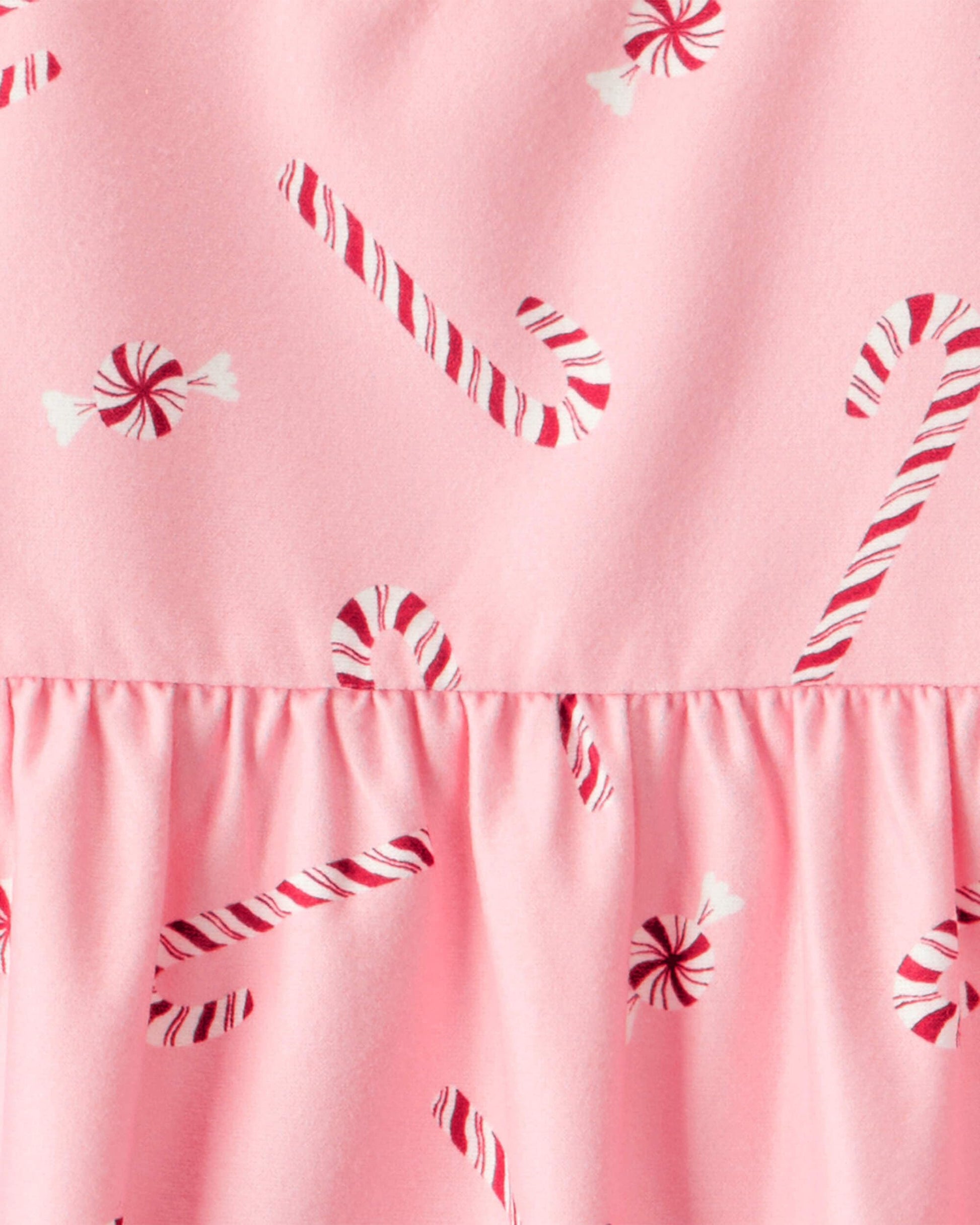 Carter's Girls' 2-14 Gown and Doll Dress Set (Pink Candy Cane, 4T)