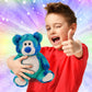DolliBu Blue Tie-Dye Bear Plush - Super Soft Stuffed Animal, Cute Wild Animal Plush, Adorable Fluffy Stuffed Animal for Boys and Girls, Stuffed