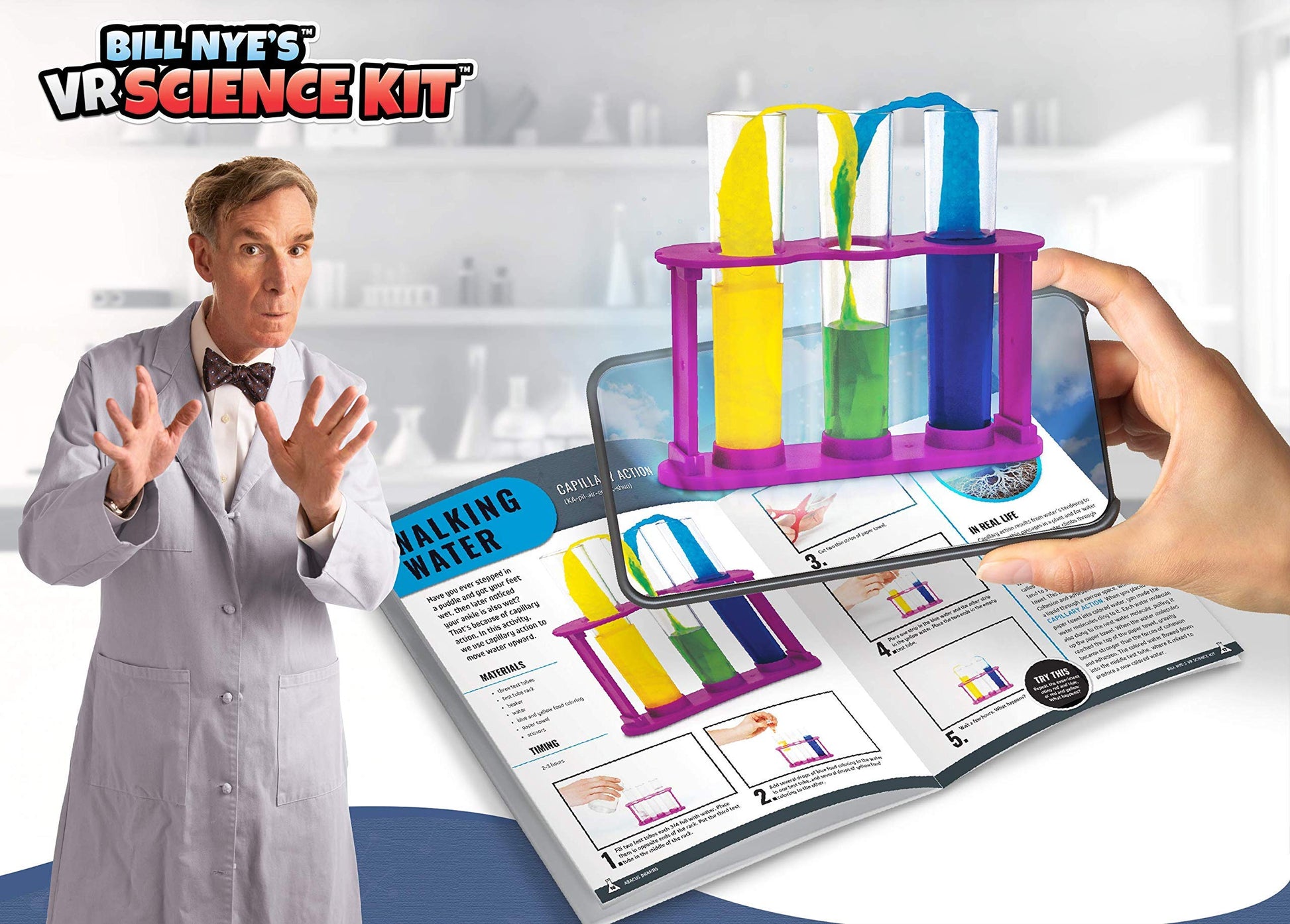 Abacus Brands Bill Nye's VR Science Kit - Kids STEM Set, Gift Ages 8-12
