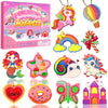 12 DIY Unicorn Wooden Magnets - Arts Crafts Painting Kits For Kids, Creative Art Supplies Paint Gift For Birthday Party Favors Family Easter Crafts