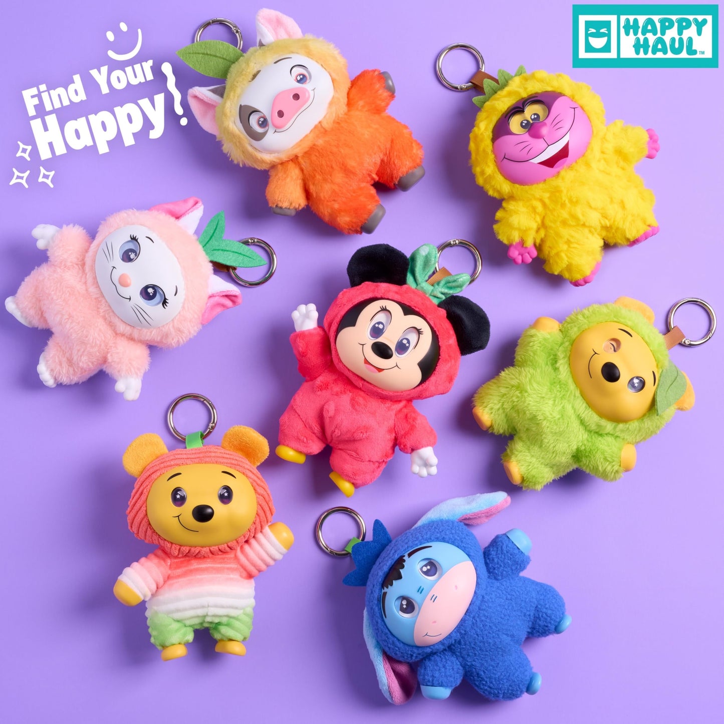 HAPPY HAUL Disney Fresh Picked Blind Box Plush Collectible Toy, Vinyl-Faced Plush Clip-On in Fruit Onesie, 5.25-Inch Stuffed Toy, Short-Run Drop, Ages