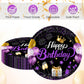 VVBray 20Pcs Birthday Plates Purple Birthday Decorations 9Inch Disposable Paper Plates Purple Party Tableware Dessert Plate Set,for Happy Birthday