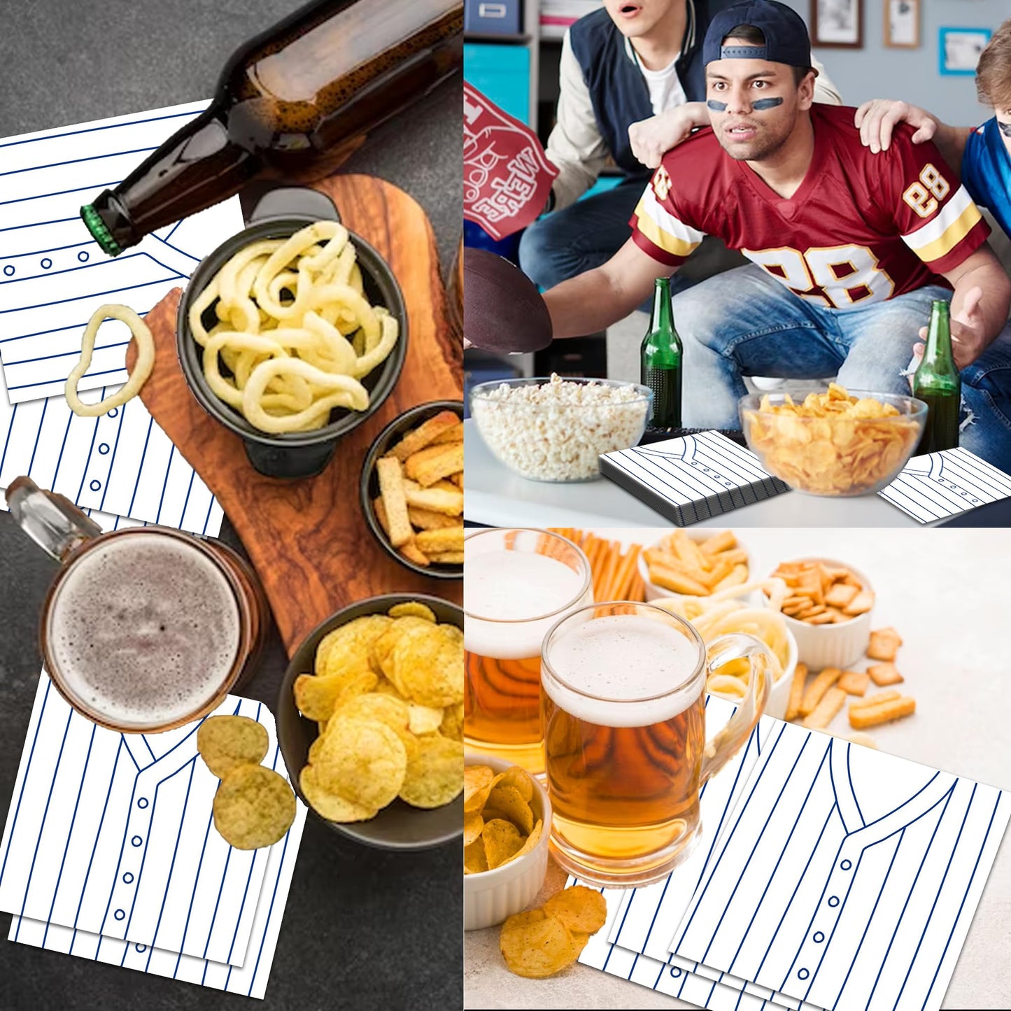 Baseball Themed Party Napkins 4 Ply Napkins Baseball Disposable Lunch Dinner Paper Napkin Set for Theme Party,Birthday Party Baby Shower 40Pcs