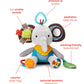 Skip Hop Bandana Buddies Baby Activity and Teething Toy with Multi-Sensory Rattle and Textures, Elephant