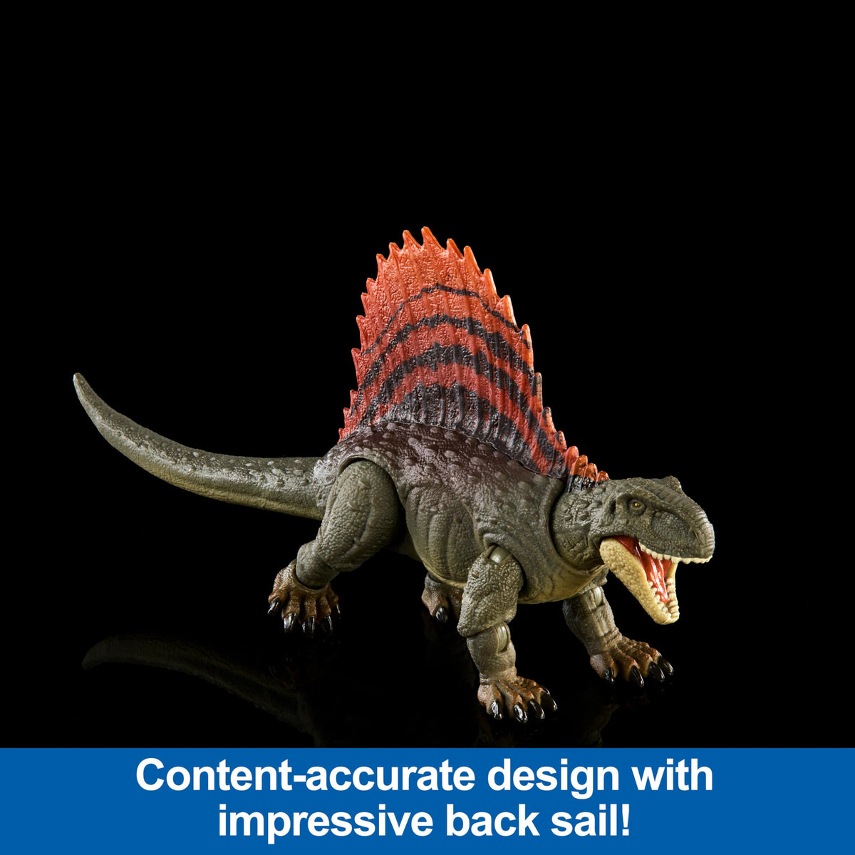 Mattel Jurassic World Dominion Hammond Collection Dinosaur Action Figure, Dimetrodon Dino Toy with Articulation & Large Jaw, 7.6-inch