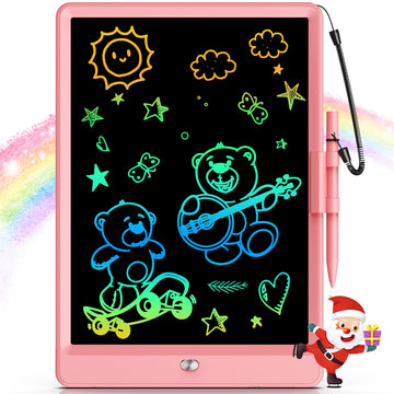 Bravokids 10 Inch LCD Writing Tablet for 3-8 Year Olds - Electronic Drawing Pad and Doodle Board as Educational Birthday Gifts for Girls and Boys