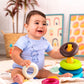 B. toys - Stacking Rings - Textured Ring Stacker for Babies - Early Development Toys - 100% Non - Toxic - Fun & Educational for Dexterity & Cognitive