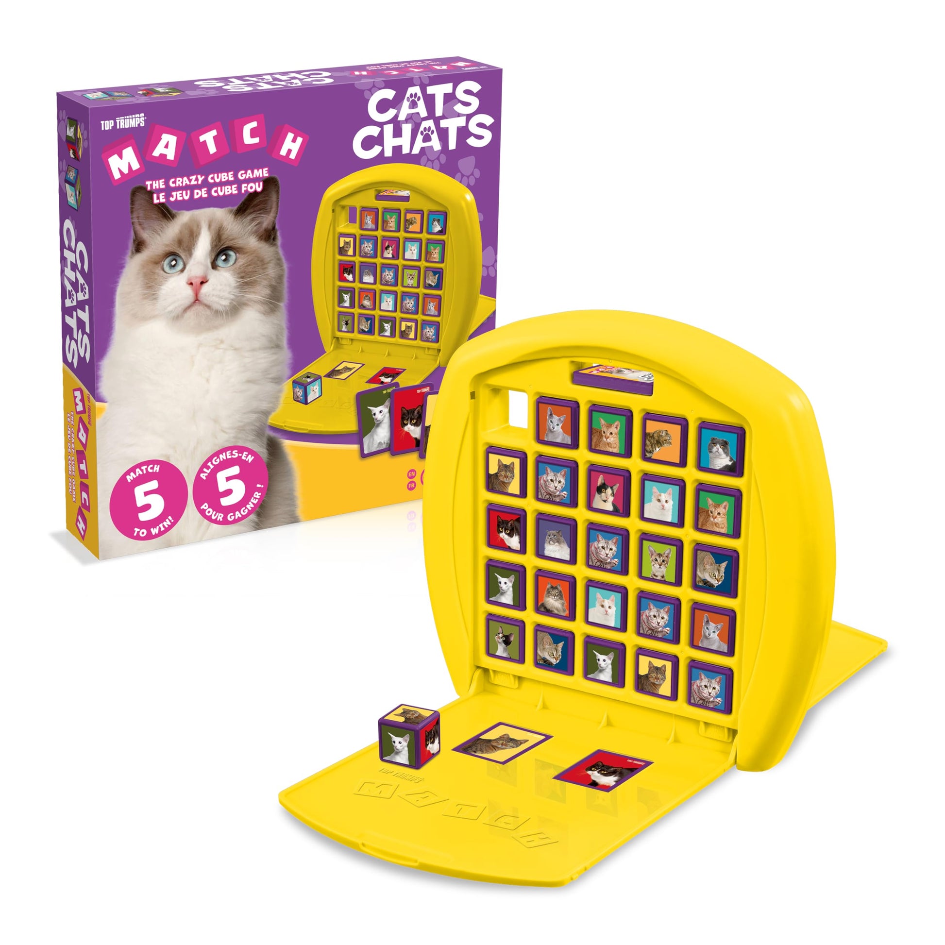 Top Trumps Match Game Cats - Family Board Games for Kids and Adults - Matching Game and Memory Game - Fun Two Player Kids Games - Memories
