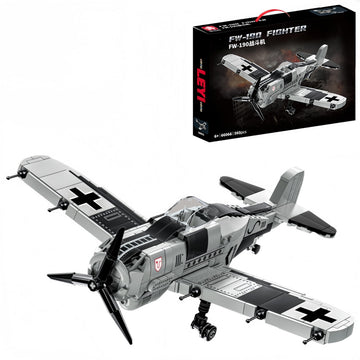 Aigidusansu WW2 Military Airplane Toy Building Sets, FW-190 Fighter Jet, Historically Accurate Aircraft Kits for Boys Age 8-12, for Girls Age 8-12