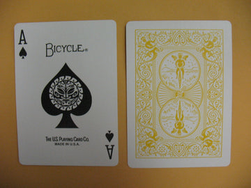 USPC Bicycle Yellow Trace Playing Cards Sun Moon Design