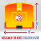 Franklin Sports NBA Atlanta Hawks Mini Over The Door Basketball Hoop - Kids Indoor Mini Basketball Hoop with Ball - NBA Fan Shop Toy for Bedroom +