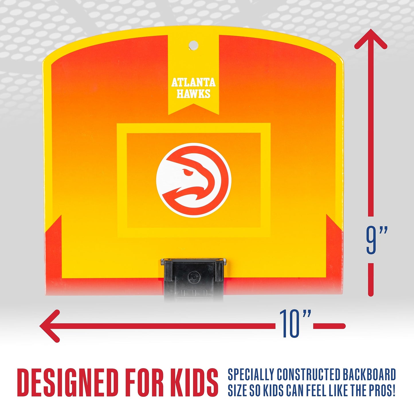 Franklin Sports NBA Atlanta Hawks Mini Over The Door Basketball Hoop - Kids Indoor Mini Basketball Hoop with Ball - NBA Fan Shop Toy for Bedroom +
