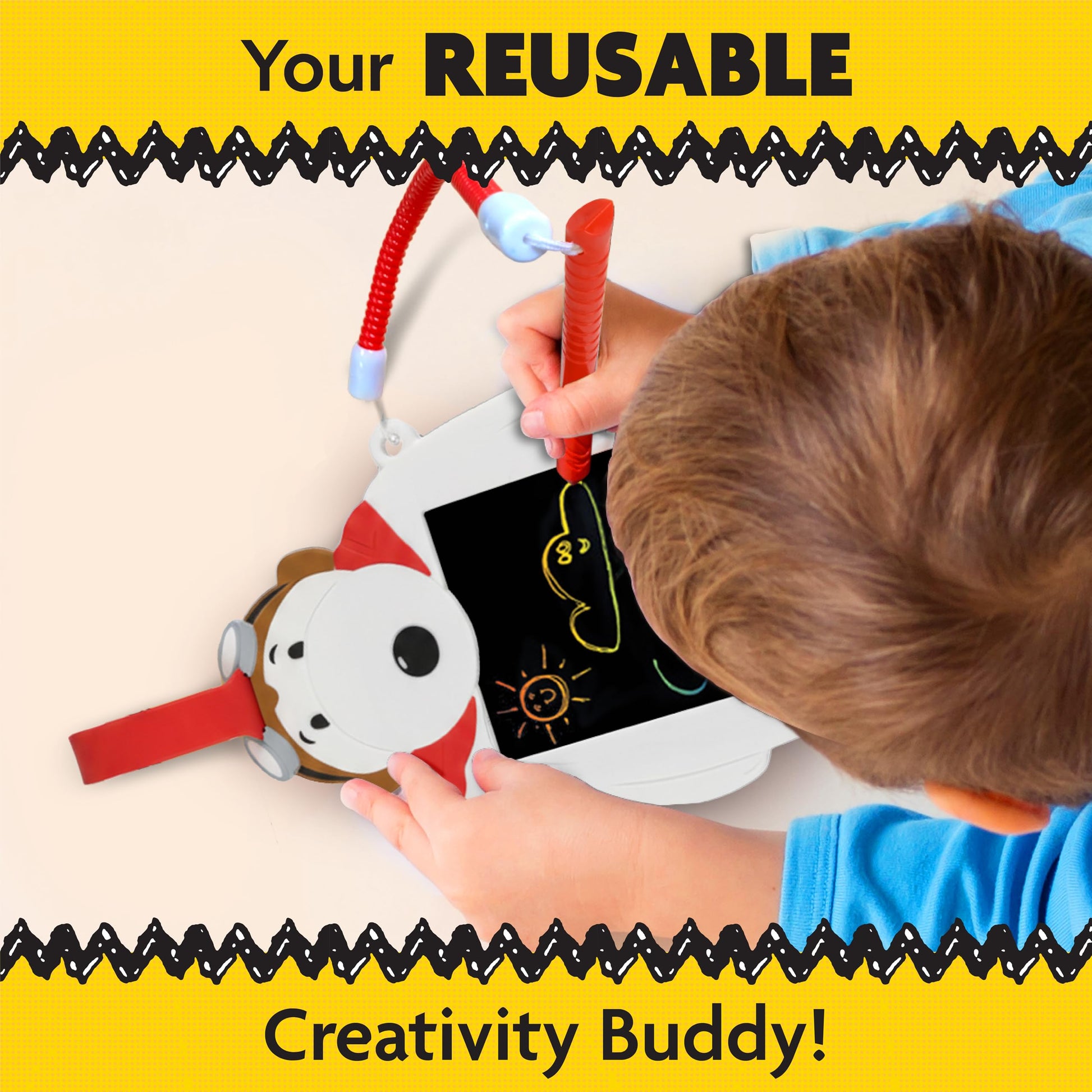 Boogie Board Snoopy LCD Doodle Pal for Kids - Reusable 4” LCD Writing Tablet, Mess-Free Drawing Pad with Stylus, Travel Toy for Toddlers Ages 3+