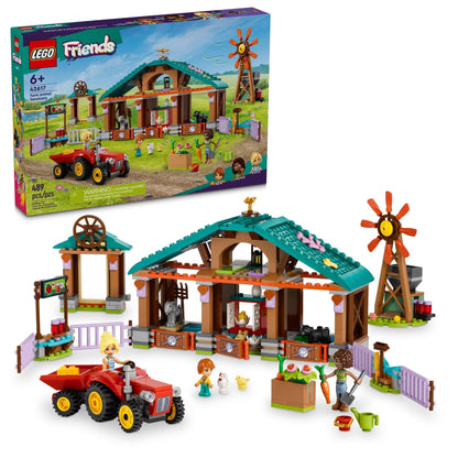 LEGO Friends Farm Animal Sanctuary Building Toys Set - Farm Toy Set with Tractor - Birthday Gift Idea for Kids, Girls & Boys, Ages 6+ - Includes 3
