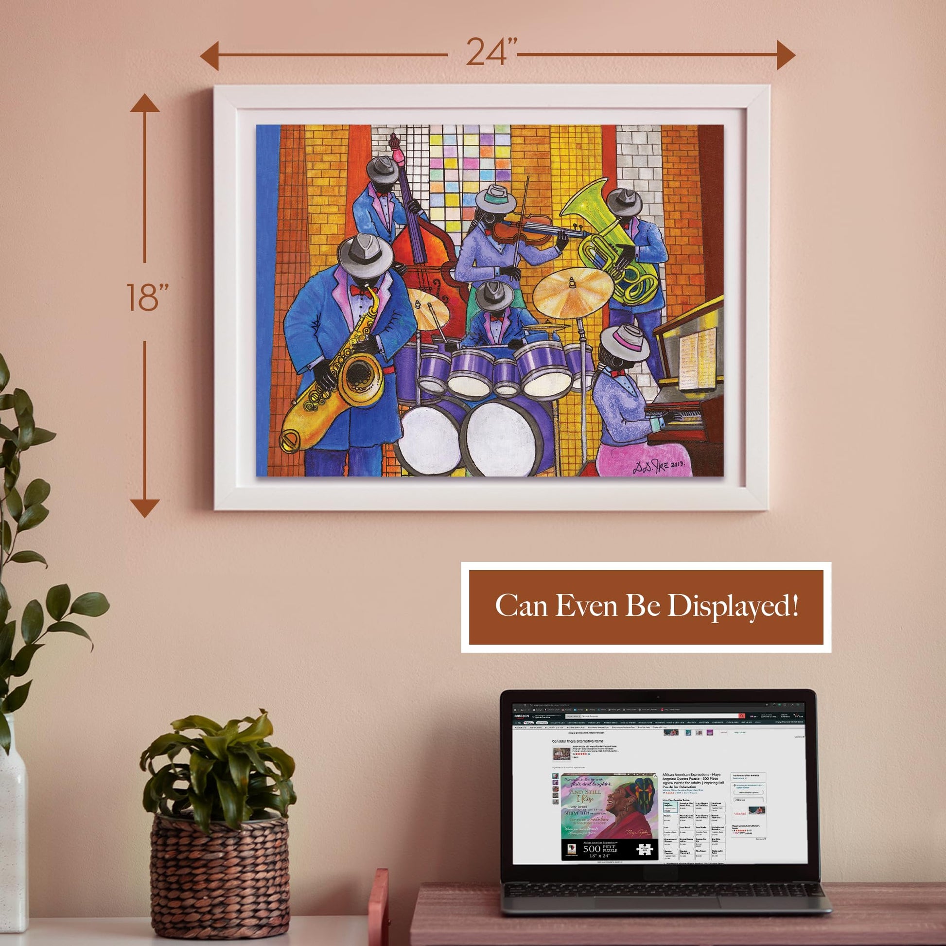 African American Expressions Jazz Band Puzzle - 500-Piece Inspirational Black Art Jigsaw Puzzle for Adults - Gift for Music Lovers