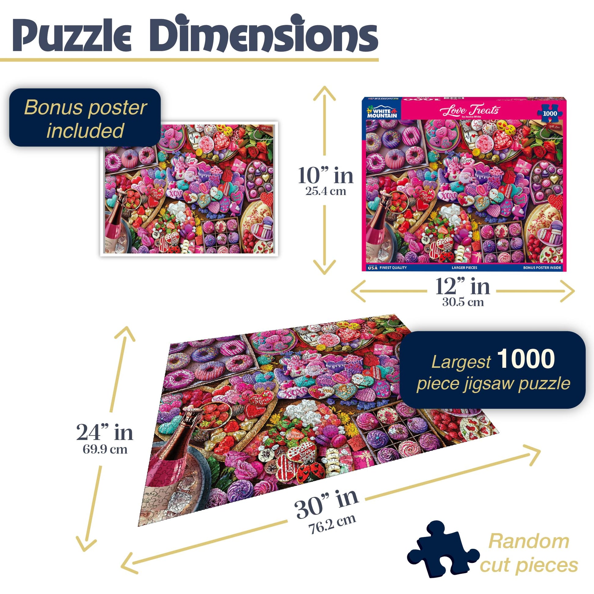 White Mountain Puzzles Love Treats Puzzle, 1 EA