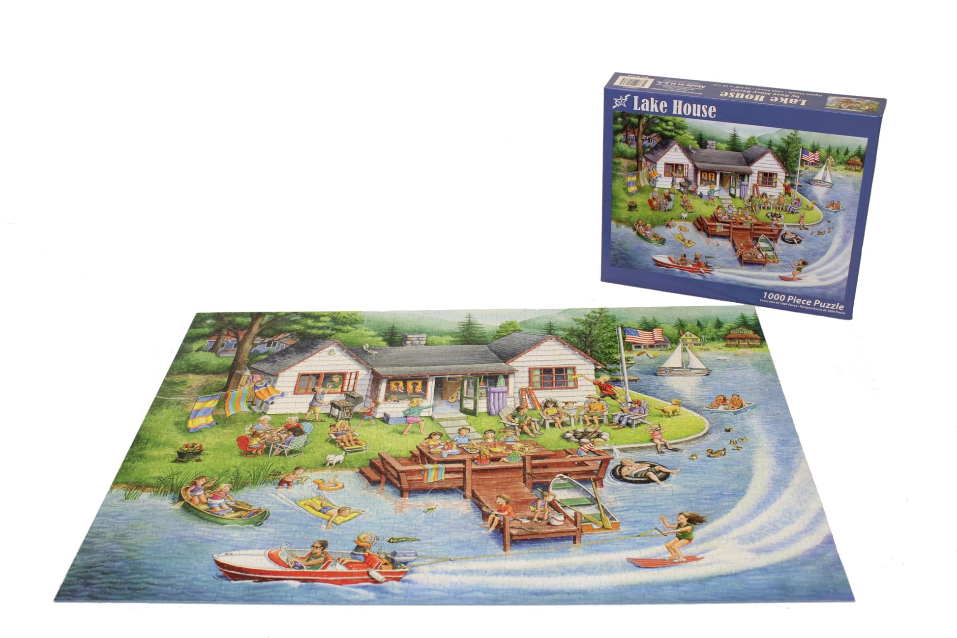 Vermont Christmas Company Lake House Jigsaw Puzzle 1000 Piece