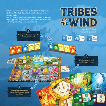 Tribes of The Wind | Strategy Game | Ages 14+ | 2 to 5 Players | 60 Minutes