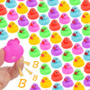 54-Pack Mini Rubber Ducks Set, Mini Colorful Rubber Duckies Bath Toy for Child,Float & Squeak Tiny Ducks Pool Toy Set for Kids Party Favors,Birthday