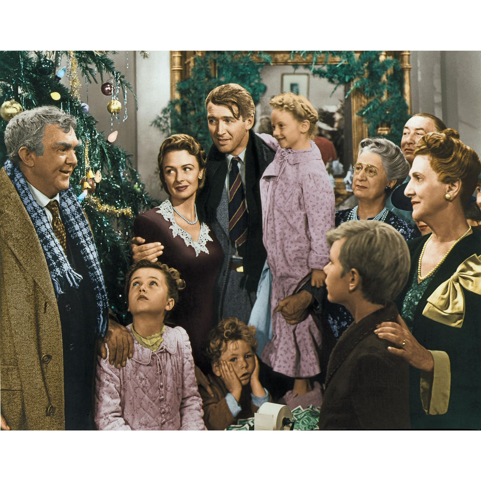 Bits and Pieces - 100 Piece Jigsaw Puzzle for Seniors - 15" x 19" - It's a Wonderful Life - 100 pc Large Piece Lettered Pieces Christmas Family Jigsaw