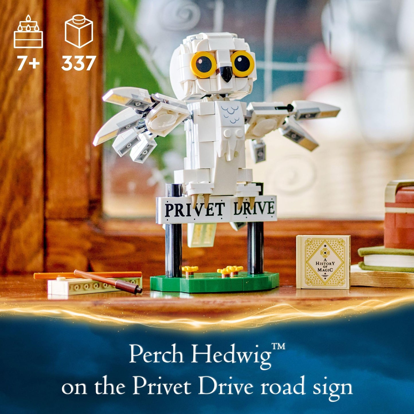 LEGO Harry Potter Hedwig at 4 Privet Drive, Buildable Fantasy Toy with a Harry Potter Owl Figure, Harry Potter Toy for Independent Play, Harry Potter