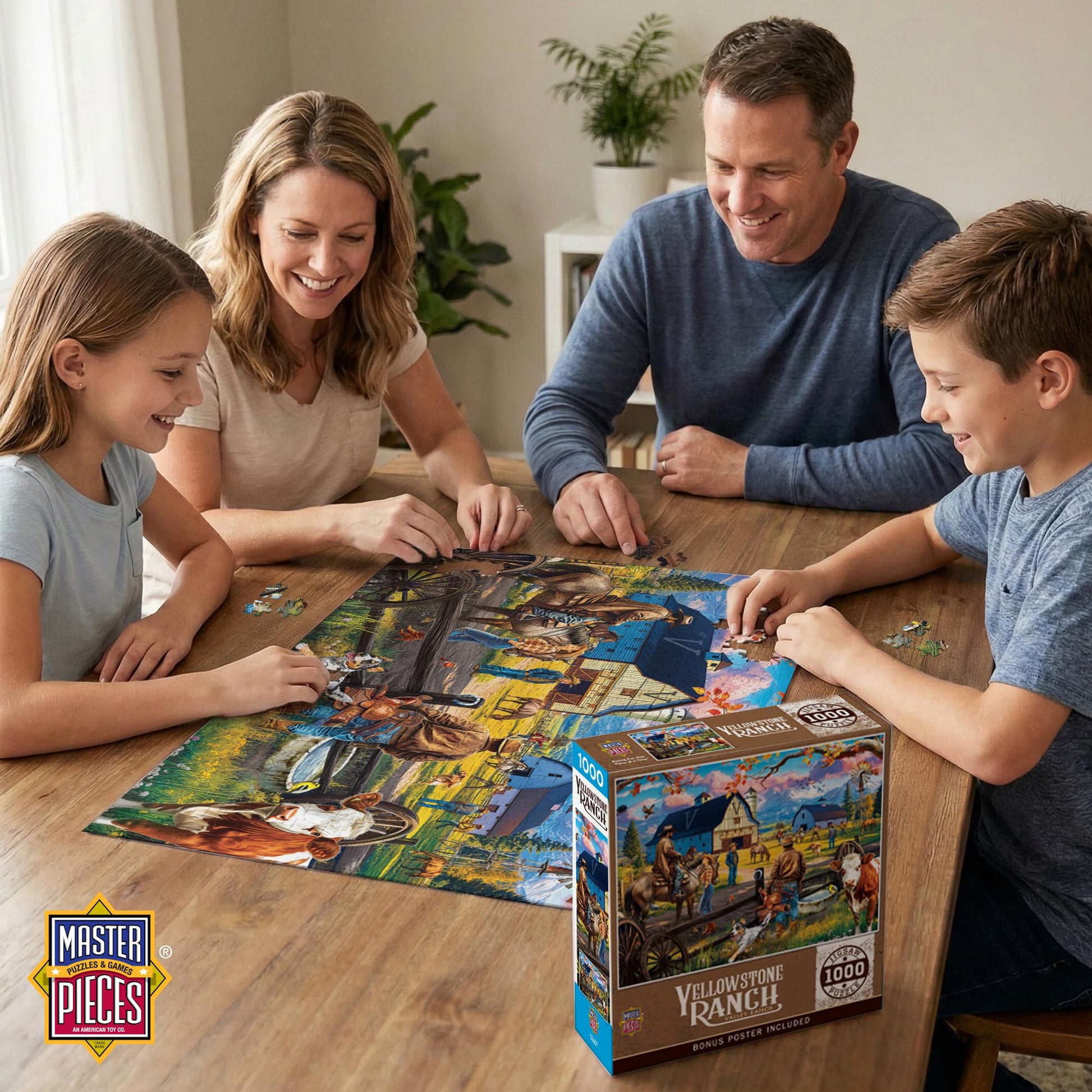 MasterPieces Yellowstone Ranch 1000 Piece Jigsaw Puzzle for Adults - Valley Ranch - 19.25"x26.75"