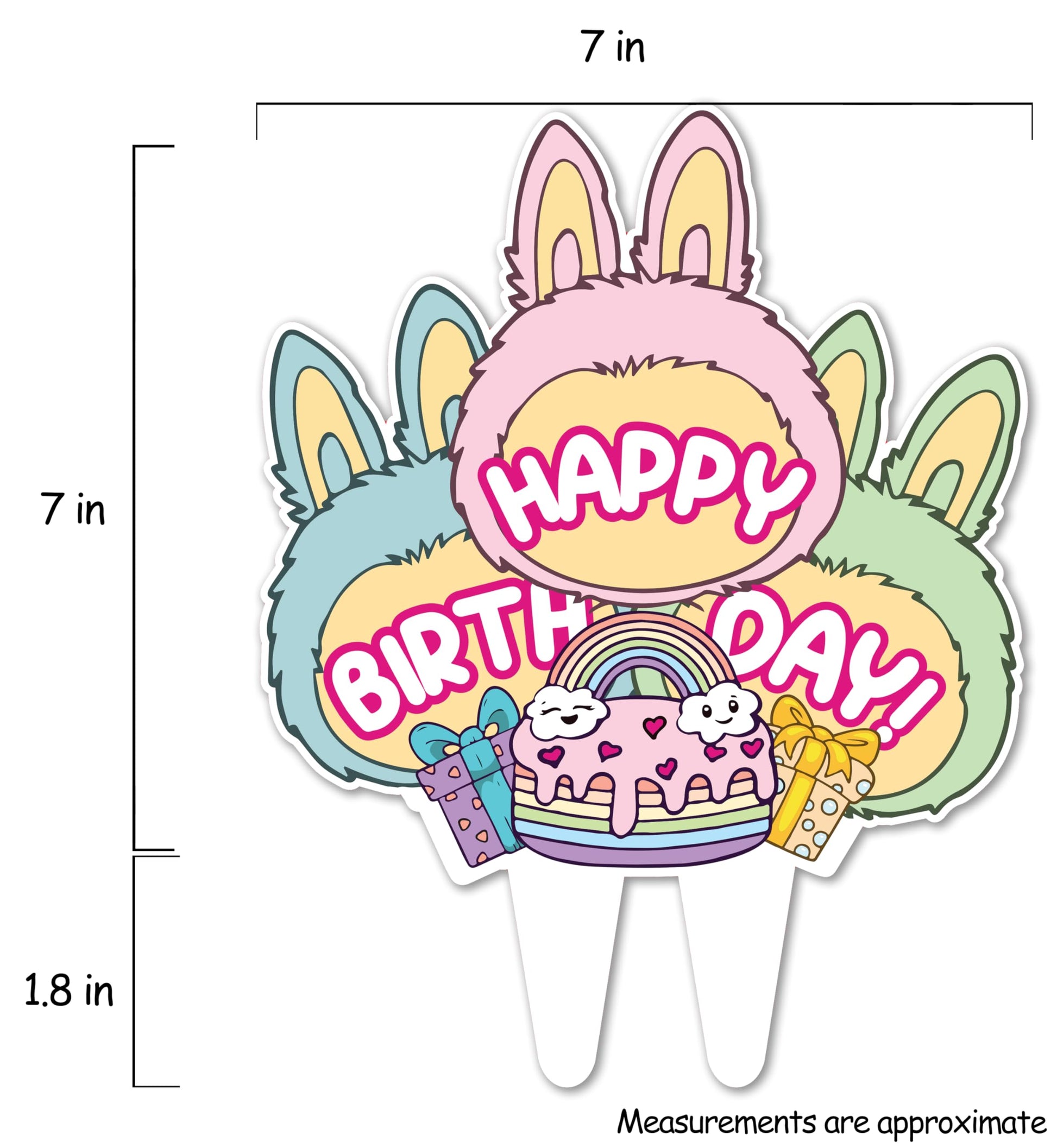 Bubu Monster Cake Topper Kids Girls Birthday Party Decor
