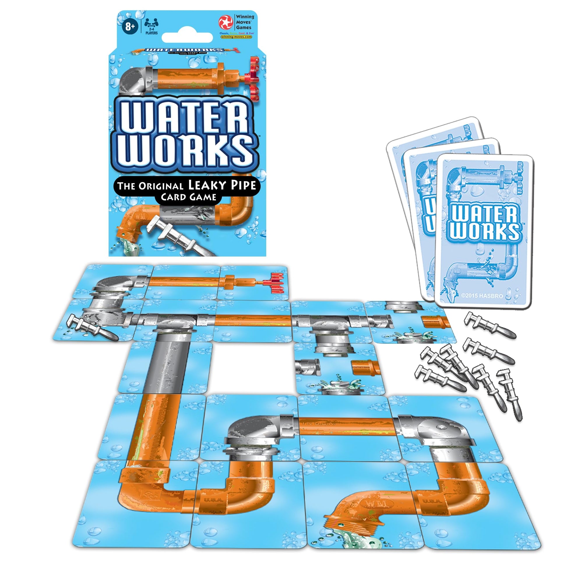 Winning Moves Classic Waterworks, Leaky Pipe Card Game