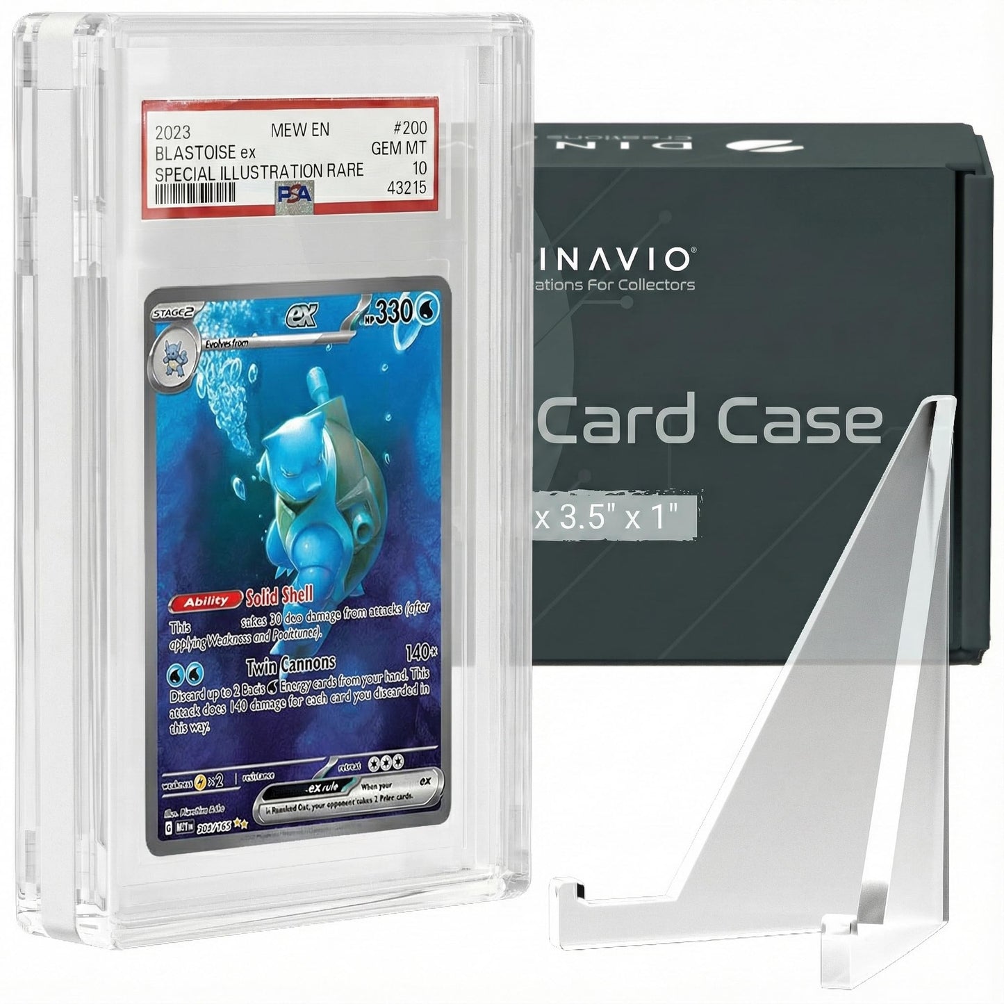 Dinavio Crafthouse PSA Graded Card Display Acrylic Case for Standard PSA and CGC Slabs - Slab Case - PSA Card Case - Graded Card Display Case