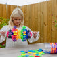 Lux Blox Mega Flexer Rainbow Building Set - 143 Piece Flexible STEM Construction Toy for Kids Ages 6+ | Fidget Sensory Toy | STEAM Learning Blocks |
