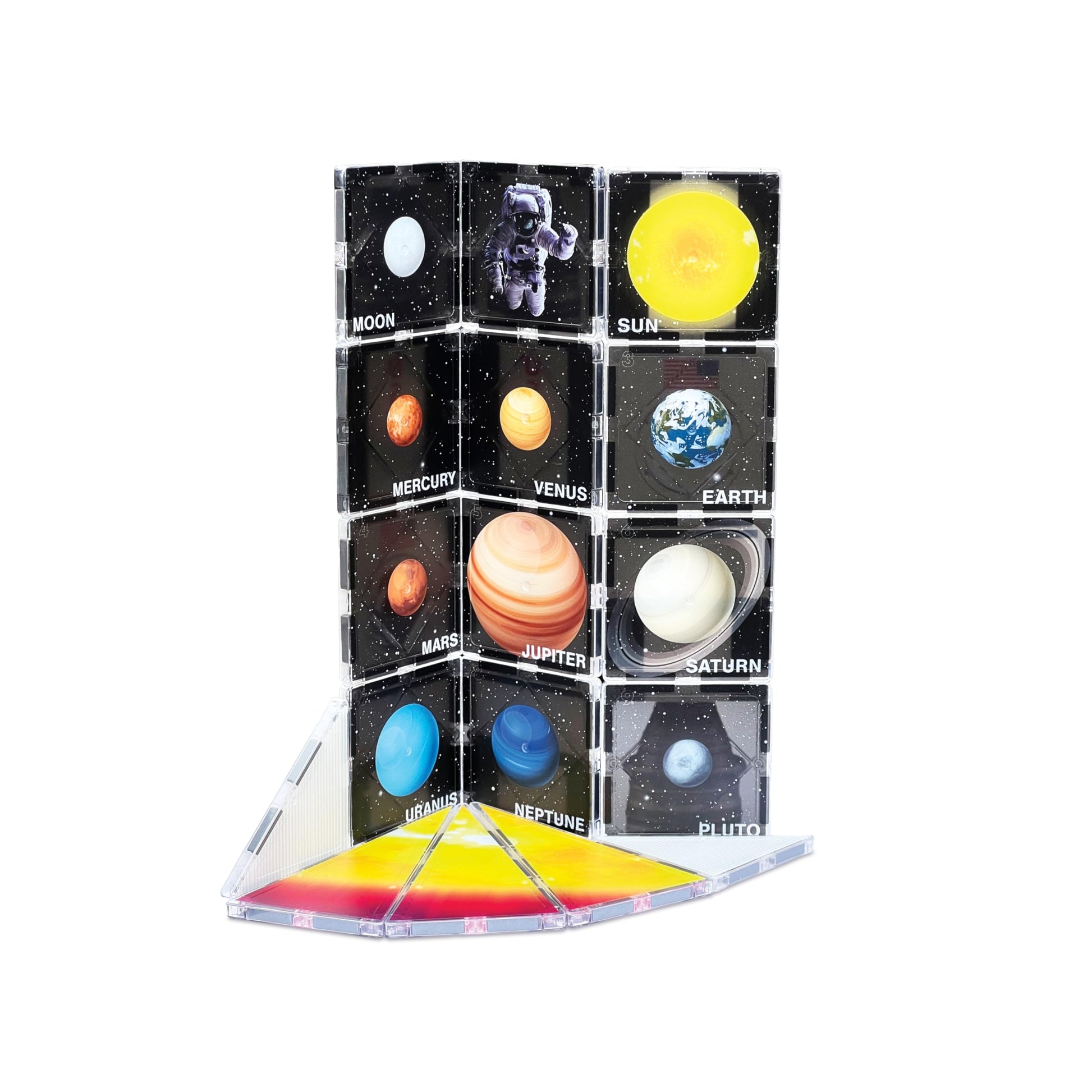 CreateOn NASA Rocketship Magnetic Tile Set, Building Set for Kids, Magnetic Building Toys for Kids, STEM Toys for Boys and Girls Ages 3 and Up