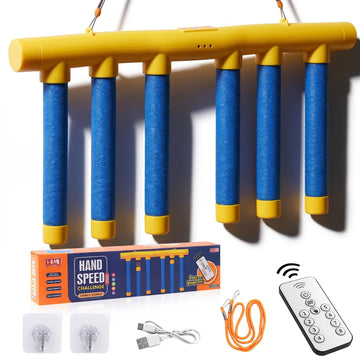 Mandarooker Reflex Drop Sticks Game, 3 Speed Reaction Training Toy Kids 3+
