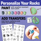 Creativity for Kids Chalk n' Rock Bucket Kit | Draw Chalk Designs and Paint 20 Rocks | Fun DIY Sidewalk Art and Outdoor Activity for Kids | Summer