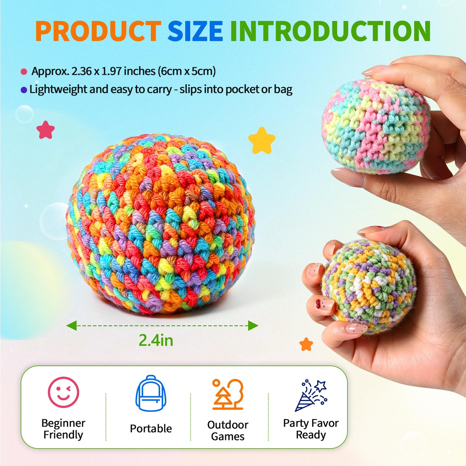 KHXAIMJ Footbags (5 Pack Colours)