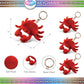 Puzzled Red Crab Plush Keychain Stuffed Animal Toy - Soft Ocean Life Animal Crab Charm Keyring, Cute Decorative Plush Toy Accessory For Kids Bag