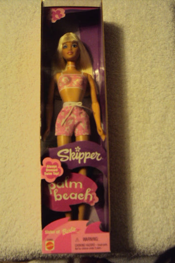 Barbie Palm Beach Skipper Always Dressed Pink Swim Top!
