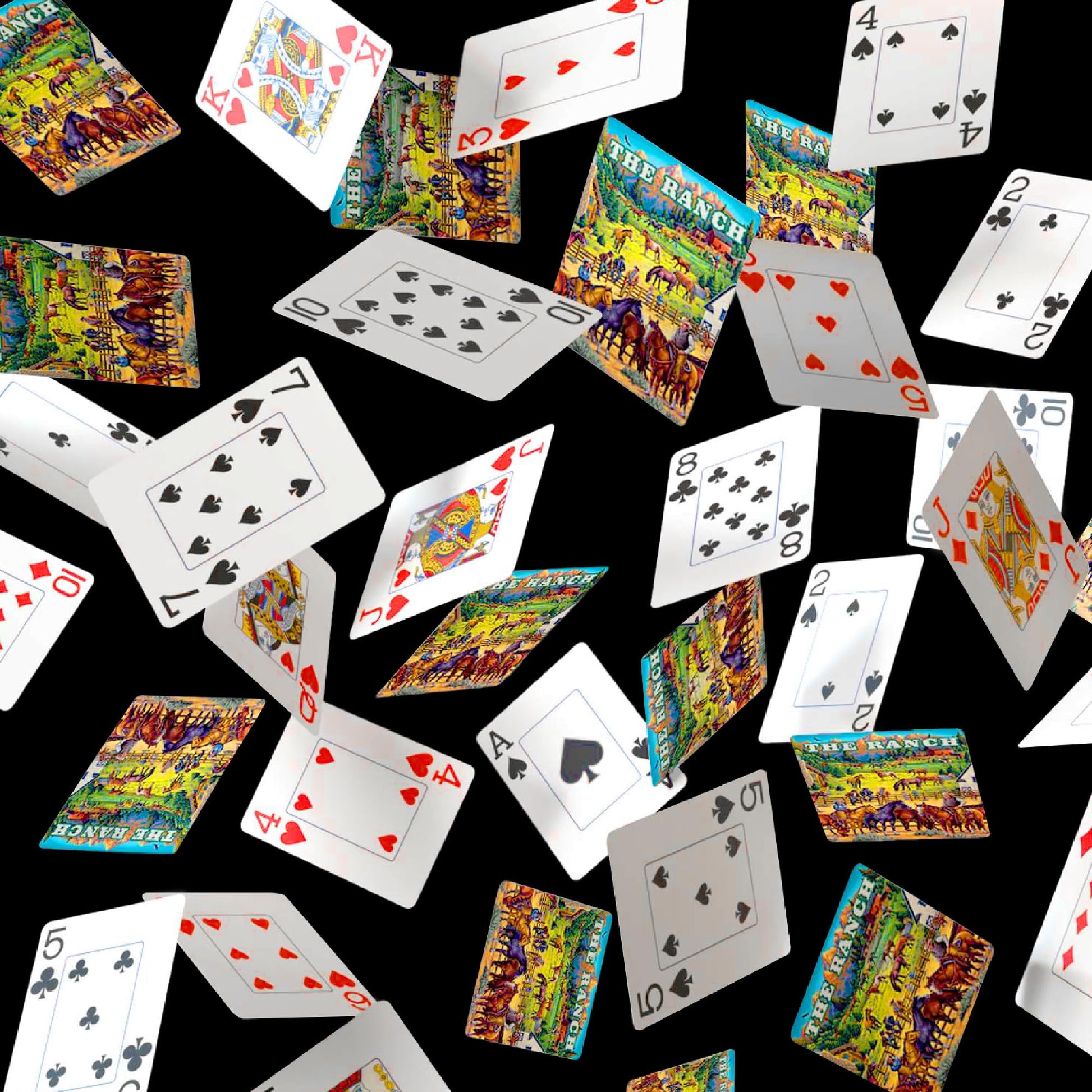 Boardwalk Puzzles Premium Featherlight Unique Playing Cards, Fun Themed Deck for Home and Travel | The Ranch