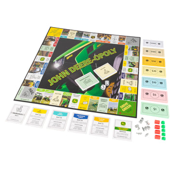 TOMY John Deere-opoly Kids Board Game - Cooperative Farming Games for Kids - Classic Board Games for Family Game Night - Tractor Themed Board Game
