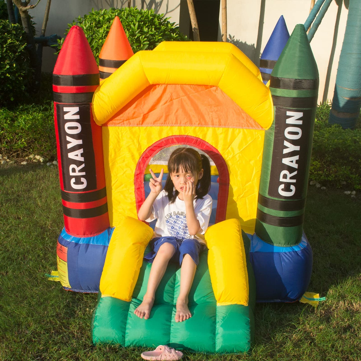 Bounce House, Inflatable Bouncer with Air Blower, Jumping Castle for Kids
