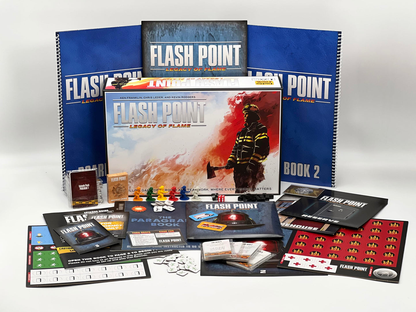 Flash Point: Legacy of Flame Board Game - Cooperative Legacy Game for 1-6 Players, Ages 10+, 60-Min Campaign Play - Firefighter Strategy Game by Indie