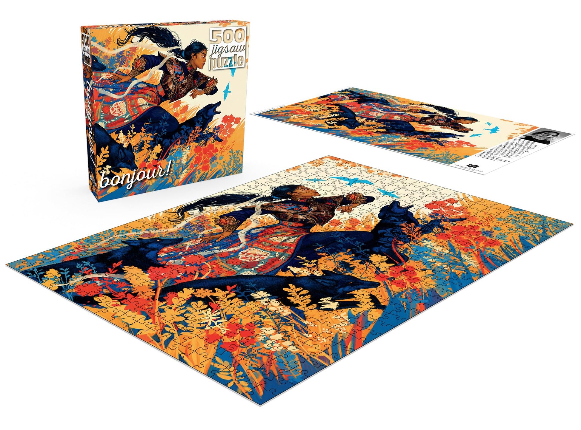 Buffalo Games - Bente Schlick - Bonjour - Forsythia - 500 Piece Jigsaw Puzzle for Adults - Challenging Puzzle Perfect for Game Nights - Finished Size