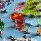 Dinomini Giant World Map Puzzle for Kids - with Interactive Standing Figures - Floor Puzzles for Kids Ages 3-5 - Preschool Learning Activities