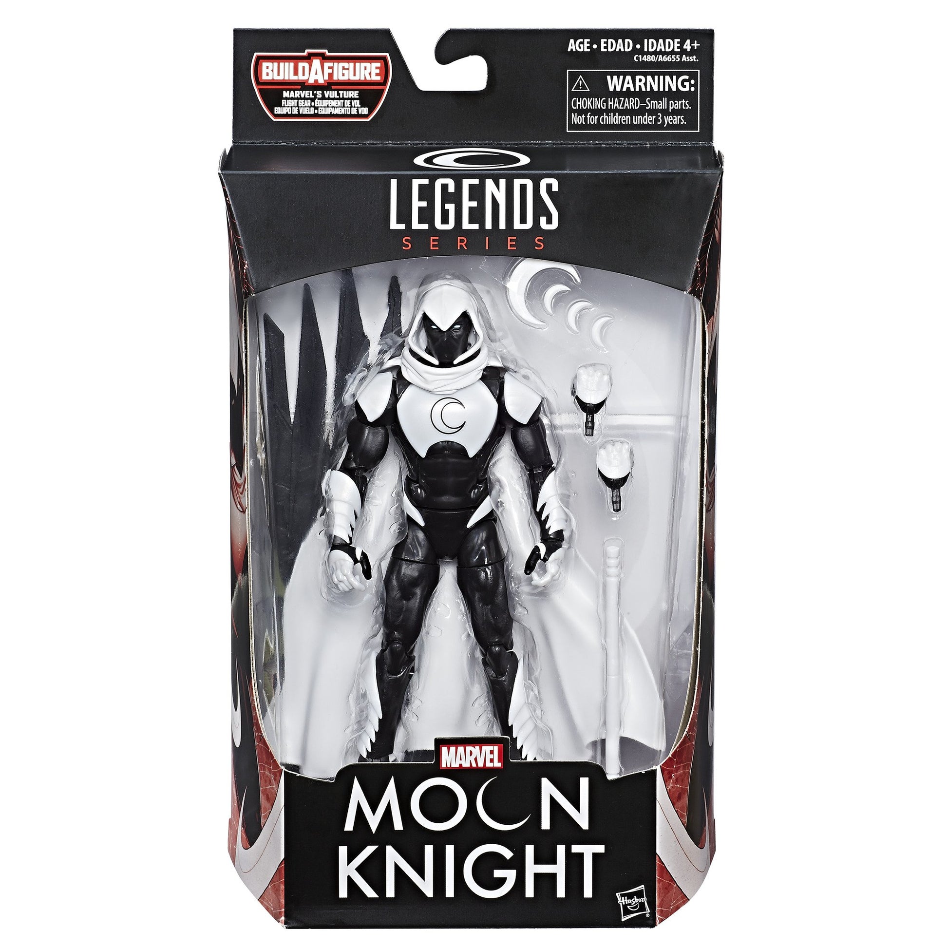 Marvel Legends Spider-Man Moon Knight Action Figure (Build Vulture's Flight Gear), 6 Inches