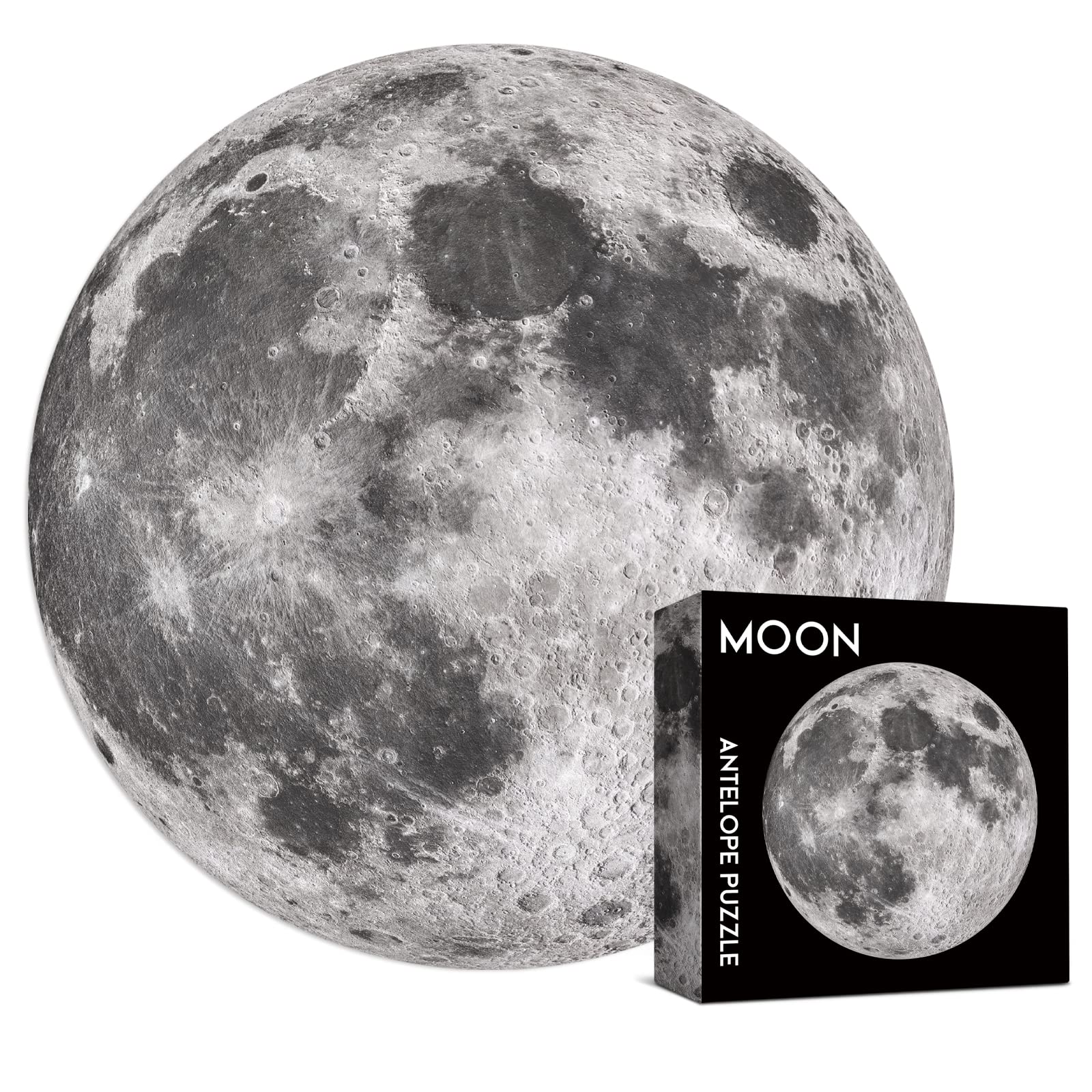 Antelope - 1000 Piece Puzzle for Adults, Space Moon Jigsaw Puzzles 1000 Pieces, Telescope Planet Close-up Round Puzzle, High Resolution, Matte Finish